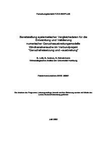 Bild der Titelseite der Publikation: Bereitstellung systematischer Vergleichsdaten für die Entwicklung und Validierung numerischer Geruchsausbreitungsmodelle - Windkanalversuche