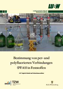 Bild der Titelseite der Publikation: Bestimmung von per- und polyfluorierten Verbindungen (PFAS) in Feststoffen