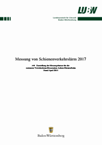 Bild der Titelseite der Publikation: Messung von Schienenverkehrslärm 2017