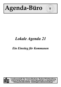 Bild der Titelseite der Publikation: Lokale Agenda 21 - Ein Einstieg für Kommunen