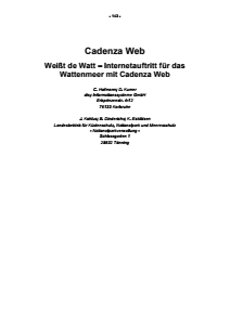 Bild der Titelseite der Publikation: Cadenza Web - Weißt de Watt - Internetauftritt für das Wattenmeer mit Cadenza Web