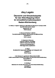 Bild der Titelseite der Publikation: disy Legato - Übersicht und Einsatzbeispiele für den Web-Mapping-Client im Umweltinformationssystem Baden-Württemberg