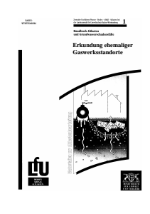 Bild der Titelseite der Publikation: Erkundung ehemaliger Gaswerksstandorte