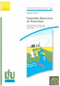 Bild der Titelseite der Publikation: Naturnahe Bauweisen im Wasserbau