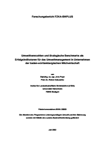 Bild der Titelseite der Publikation: Umweltkennzahlen und ökologische Benchmarks als Erfolgsindikatoren für das Umweltmanagement in Unternehmen der baden-württembergischen Milchwirtschaft