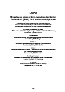 Bild der Titelseite der Publikation: LUPO - Umsetzung einer (micro-)serviceorientierten Architektur (SOA) für Landesumweltportale