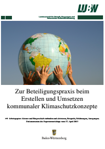Bild der Titelseite der Publikation: Arbeitspapier: Zur Beteiligungspraxis beim Erstellen und Umsetzen kommunaler Klimaschutzkonzepte