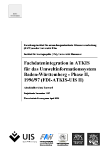 Bild der Titelseite der Publikation: Fachdatenintegration in ATKIS für das Umweltinformationssystem Baden-Württemberg - Abschlussbericht (Phase II)