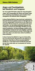 Bild der Titelseite der Publikation: Natura 2000 gemeinsam umsetzen - Argen und Feuchtgebiete bei Neukirch und Langnau