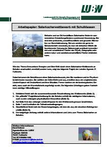 Bild der Titelseite der Publikation: Solarkocherwettbewerb mit Schulklassen