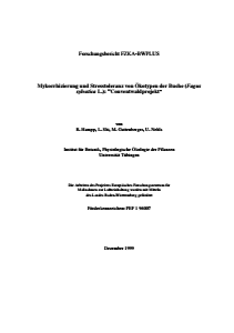 Bild der Titelseite der Publikation: Mykorrhizierung und Stresstoleranz von Ökotypen der Buche (Fagus sylvatica L.): Conventwaldprojekt
