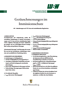 Bild der Titelseite der Publikation: Geräuschmessungen im Immissionsschutz