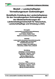 Bild der Titelseite der Publikation: Modell-Landschaftsplan Verwaltungsraum Gottmadingen