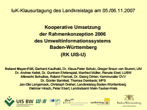 Bild der Titelseite der Publikation: IuK-Klausurtagung 2007 des LKT - UIS