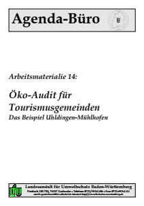Bild der Titelseite der Publikation: Arbeitsmaterialie 014: Öko-Audit für Tourismusgemeinden