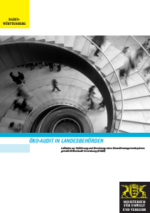 Bild der Titelseite der Publikation: Öko-Audit in Landesbehörden