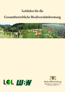 Bild der Titelseite der Publikation: Leitfaden für die Gesamtbetriebliche Biodiversitätsberatung