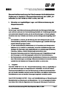 Bild der Titelseite der Publikation: Arbeitshilfe zur DIN 19700 für Hochwasserrückhaltebecken in Baden-Württemberg - Ergänzung 1