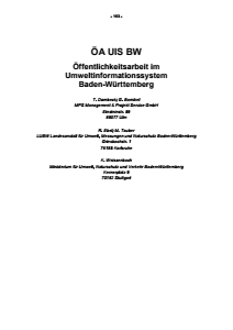 Bild der Titelseite der Publikation: ÖA UIS BW - Öffentlichkeitsarbeit im Umweltinformationssystem Baden-Württemberg