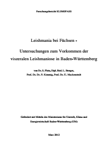 Bild der Titelseite der Publikation: Leishmania bei Füchsen