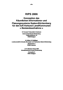 Bild der Titelseite der Publikation: RIPS 2006 - Konzeption des Räumlichen Informations- und Planungssystems Baden-Württemberg für den IuK-Verbund Land/Kommunen - Bestandsaufnahme