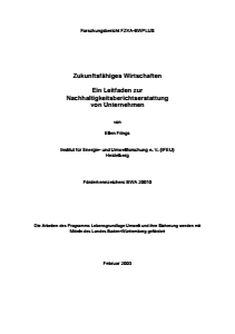 Bild der Titelseite der Publikation: Vom Umwelt- zum Nachhaltigkeitsbericht - Anforderungen und Kriterien