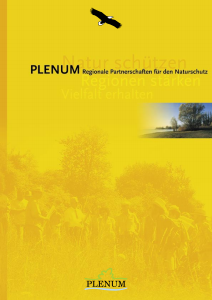 Bild der Titelseite der Publikation: PLENUM Regionale Partnerschaften für den Naturschutz