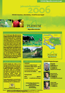 Bild der Titelseite der Publikation: Jahresinformation PLENUM Allgäu-Oberschwaben 2006