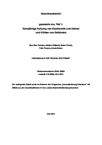 Bild der Titelseite der Publikation: geomatrix.bw, Teil 1: Ganzjährige Nutzung von Geothermie zum Heizen und Kühlen von Gebäuden