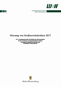 Bild der Titelseite der Publikation: Messung von Straßenverkehrslärm 2017