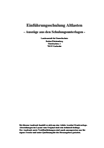 Bild der Titelseite der Publikation: Einführungsschulung Altlasten