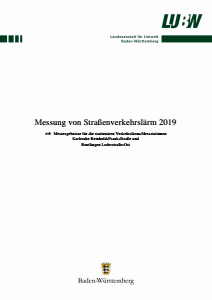 Bild der Titelseite der Publikation: Messung von Straßenverkehrslärm 2019