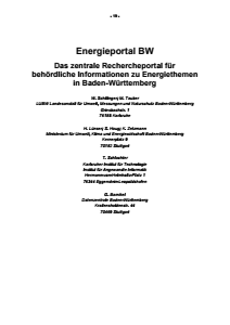 Bild der Titelseite der Publikation: Energieportal BW - Das zentrale Rechercheportal für behördliche Informationen zu Energiethemen in Baden-Württemberg