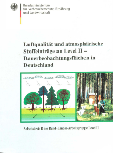 Bild der Titelseite der Publikation: Luftqualität und atmosphärische Stoffeinträge an Level II - Dauerbeobachtungsflächen in Deutschland