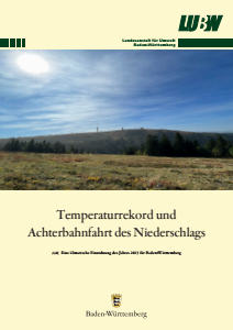 Bild der Titelseite der Publikation: Temperaturrekord und Achterbahnfahrt des Niederschlags