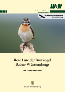 Bild der Titelseite der Publikation: Rote Liste der Brutvögel Baden-Württembergs
