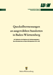 Bild der Titelseite der Publikation: Quecksilbermessungen an ausgewählten Standorten in Baden-Württemberg